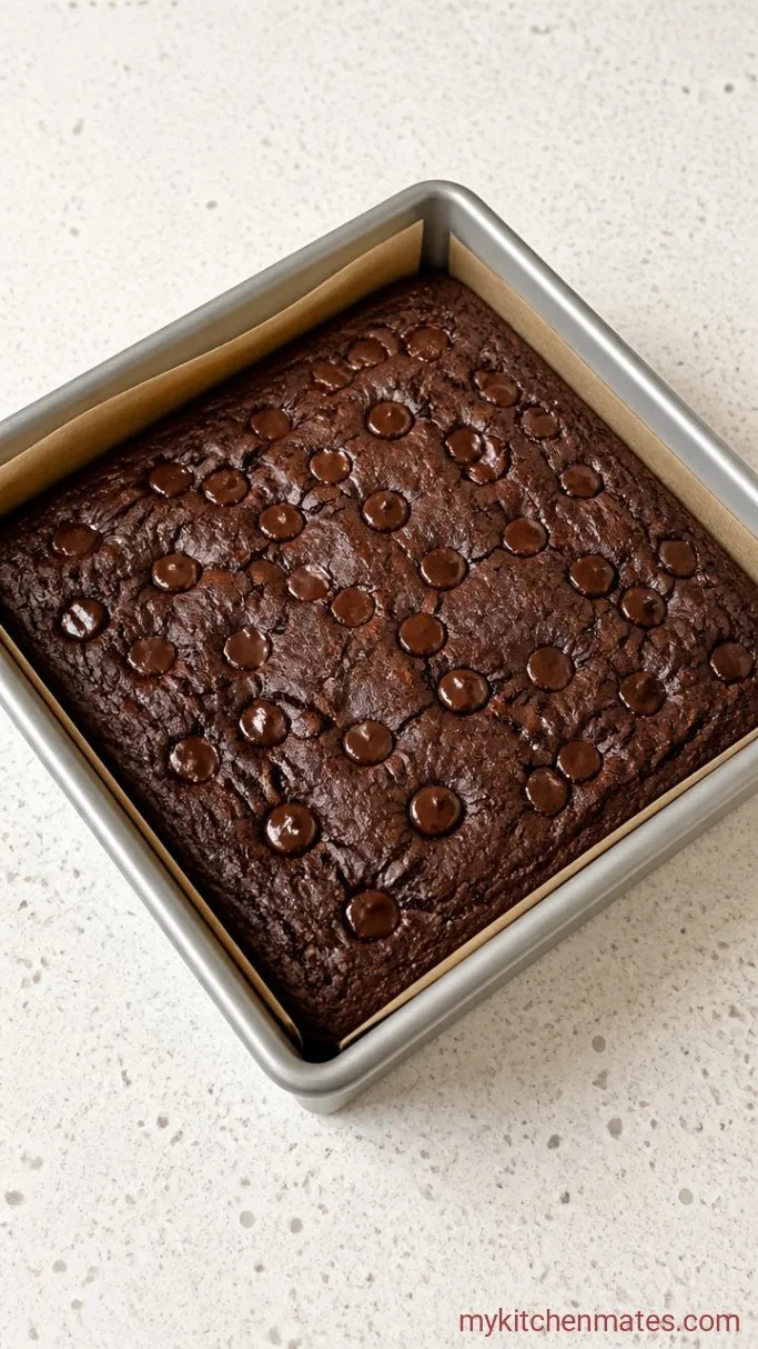 Fudgy Flourless Black Bean Brownies Step 4: Bake the Brownies