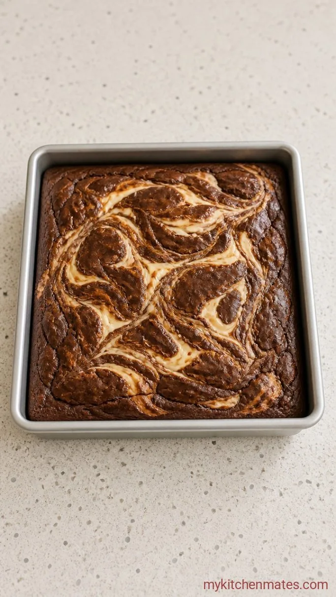 Fudgy Cream Cheese Brownies with Cheesecake Swirl Step 4: Bake the Brownies