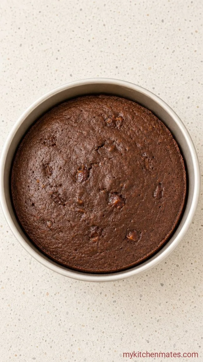 Easy Dubai Chocolate Cake (One Bowl, No Mixer) Step 4: Bake the Cake