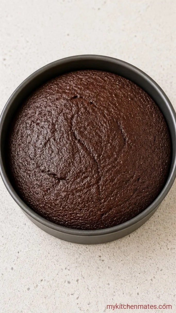 Fudgy Gluten Free Chocolate Cake (One Bowl) Step 4: Bake the Cake