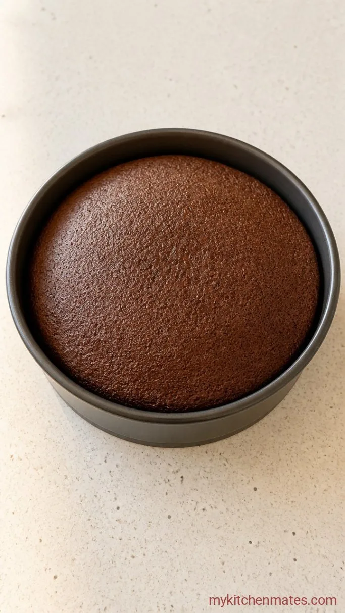 Light and Airy Chocolate Sponge Cake Step 4: Bake the Cake