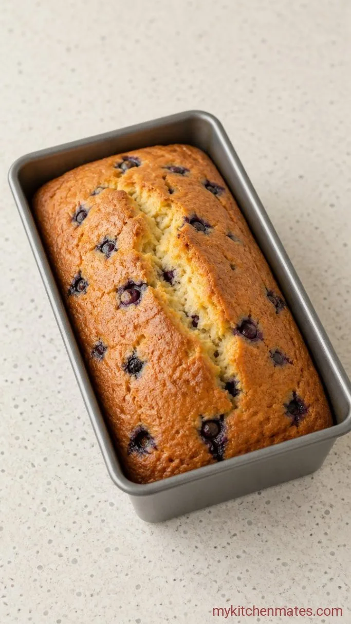Moist Lemon Blueberry Pound Cake Step 4: Bake the Cake