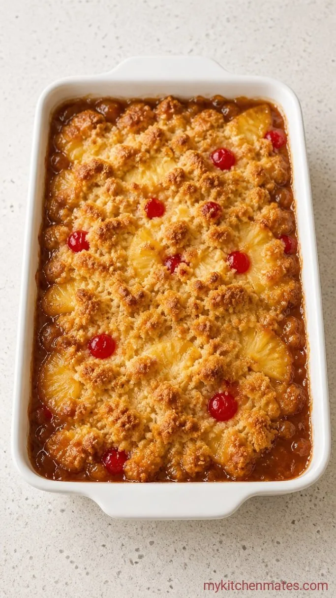 5-Ingredient Pineapple Upside Down Dump Cake Step 4: Bake the Cake
