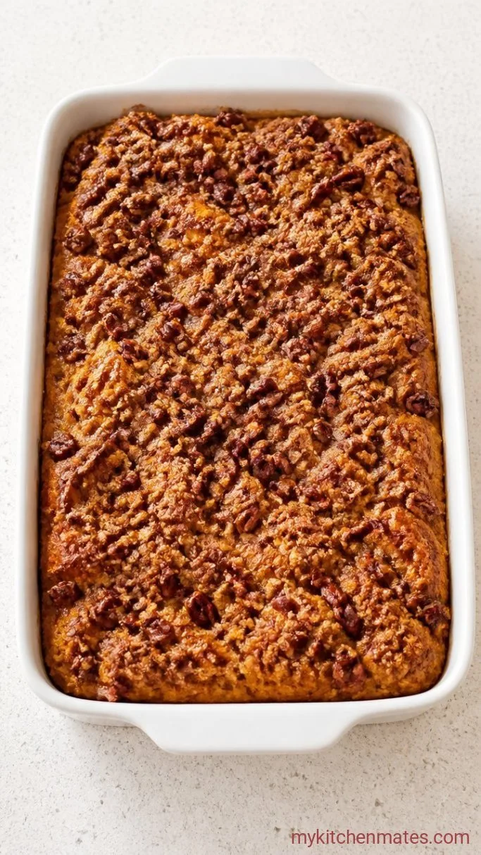 Overnight Pumpkin French Toast Casserole Step 4: Bake the Casserole