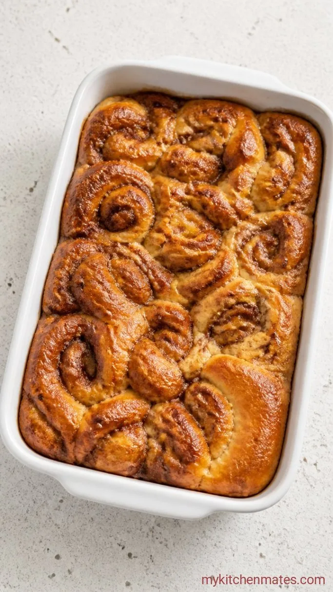 Overnight Pillsbury Cinnamon Roll Breakfast Casserole Step 4: Bake the Casserole