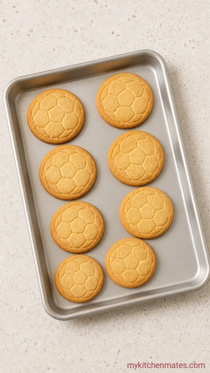Soccer Ball Sugar Cookies with Lemony Icing Step 4: Bake the Cookies