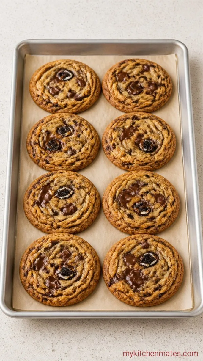 Thick and Chewy Oreo Stuffed Cookies Step 4: Bake the Cookies