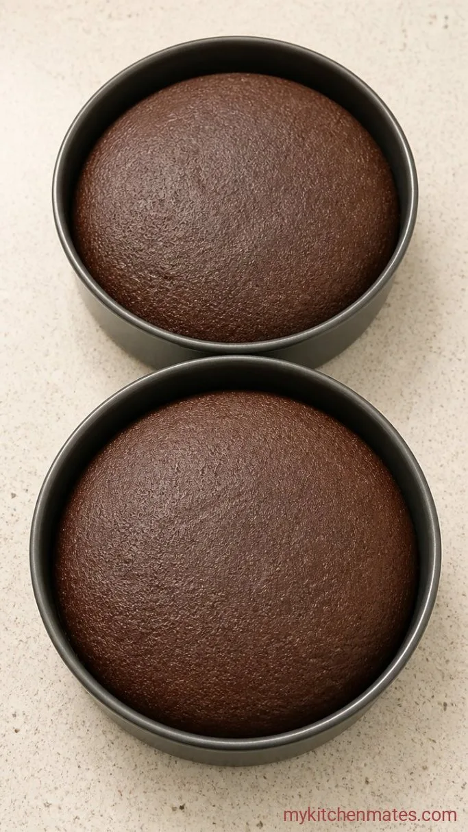 Mexican Chocolate Fiesta Cake with Spiced Dulce de Leche Step 4: Bake the Layers