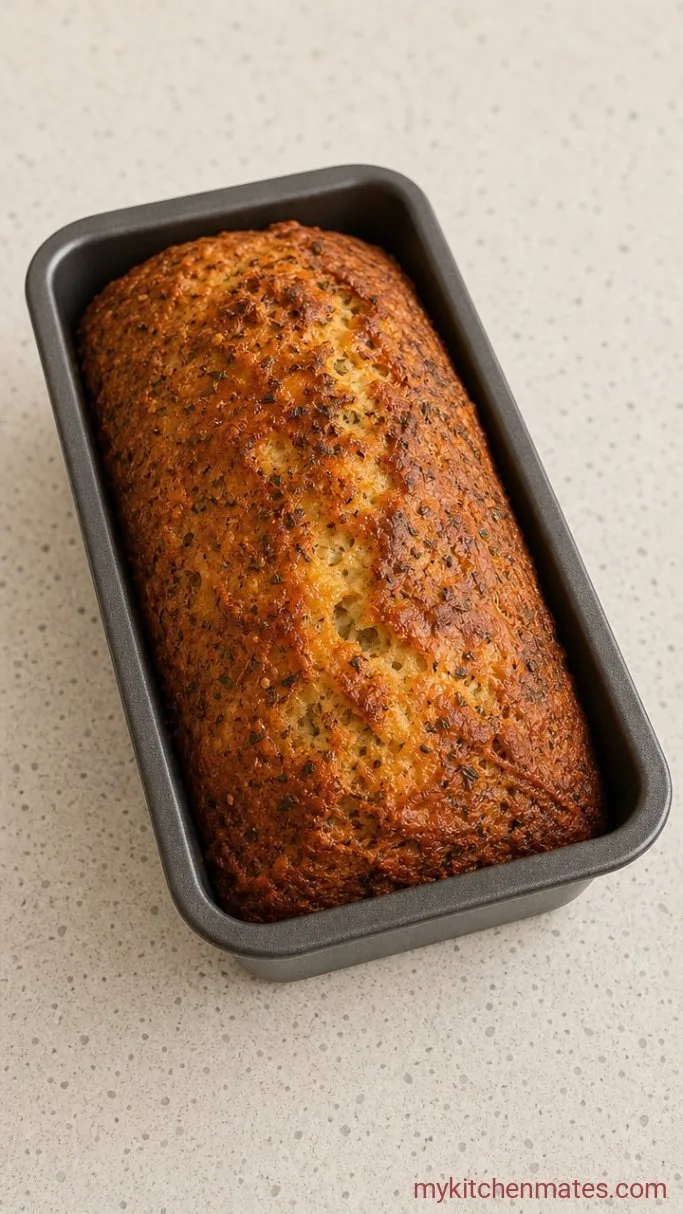 Fluffy Italian Herb and Cheese Bread (From Scratch) Step 4: Bake the Loaf Until Golden