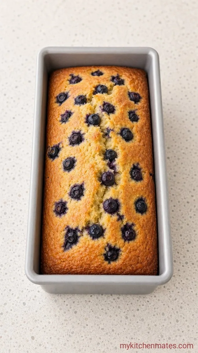 Moist Lemon Blueberry Loaf Cake Step 4: Bake the Loaf