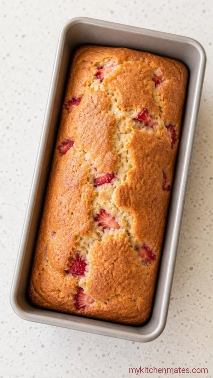 Easy Strawberry Loaf Cake Step 4: Bake the Loaf