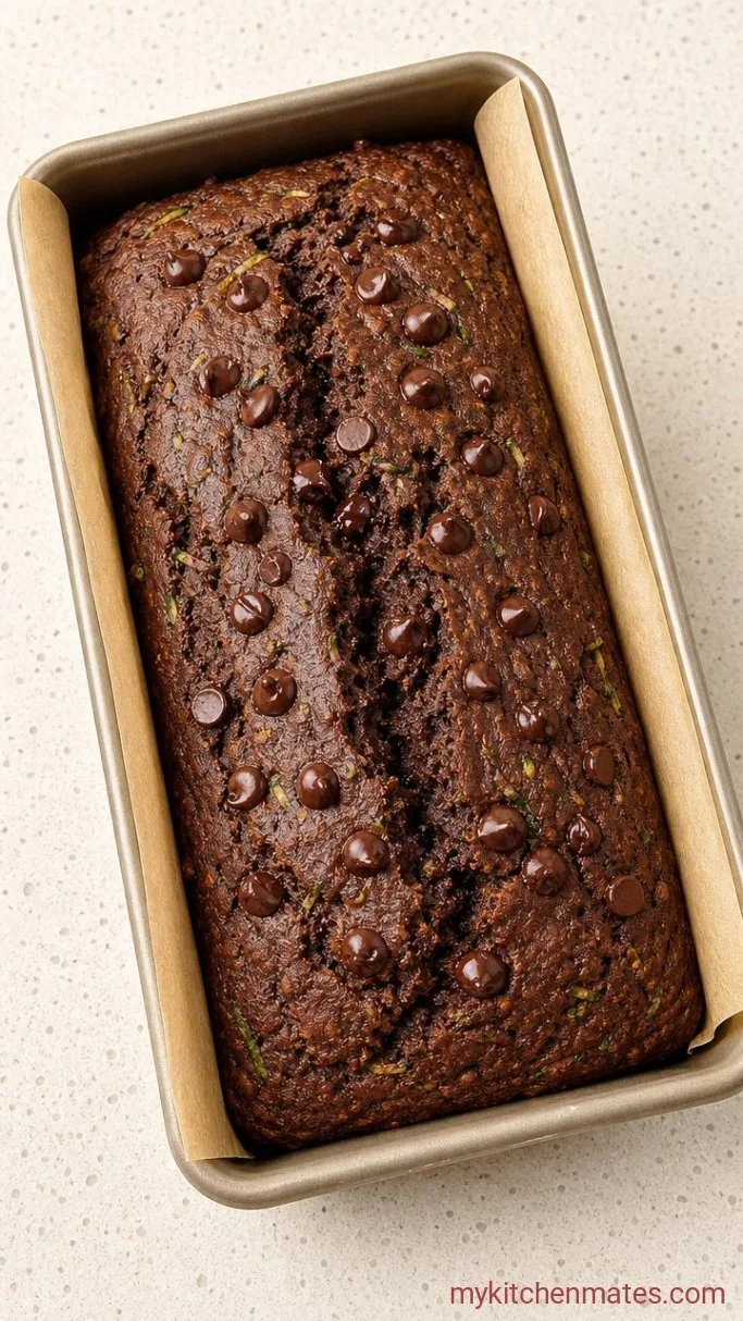 Rich and Moist Healthy Chocolate Zucchini Bread Step 4: Bake the Loaf