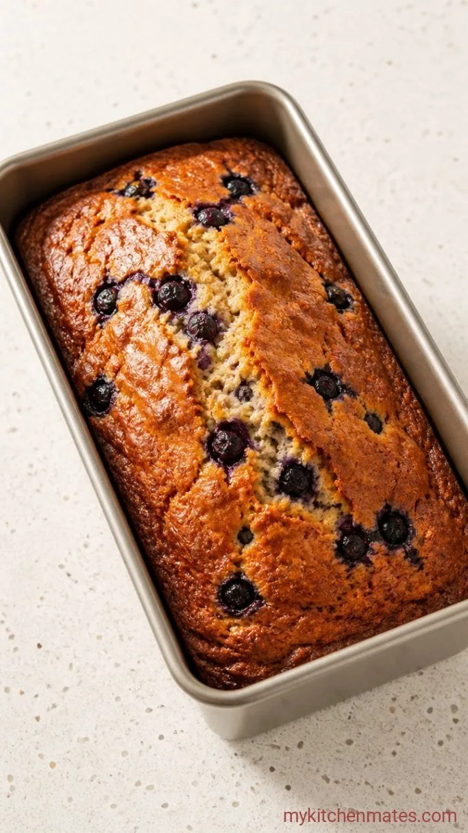 Easy Blueberry Quick Bread (No Mixer Needed) Step 4: Bake the Loaf