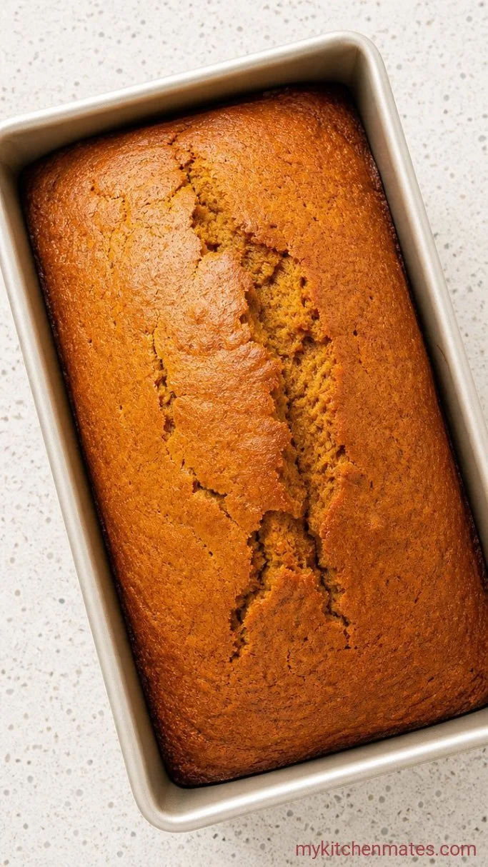 Moist and Spiced Dairy Free Pumpkin Bread Step 4: Bake the Loaf