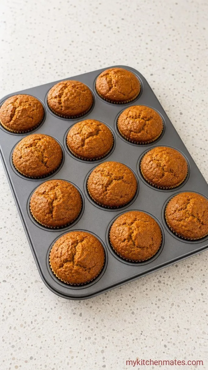 Moist Vegan Pumpkin Muffins (One Bowl, No Weird Ingredients) Step 4: Bake the Muffins