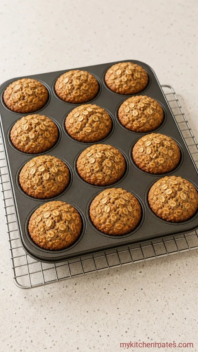 One-Bowl Cinnamon Oatmeal Muffins Step 4: Bake the Muffins