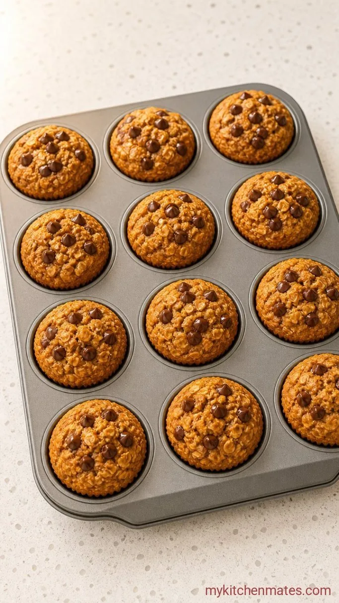 Blender Pumpkin Oatmeal Muffins Step 4: Bake the Muffins