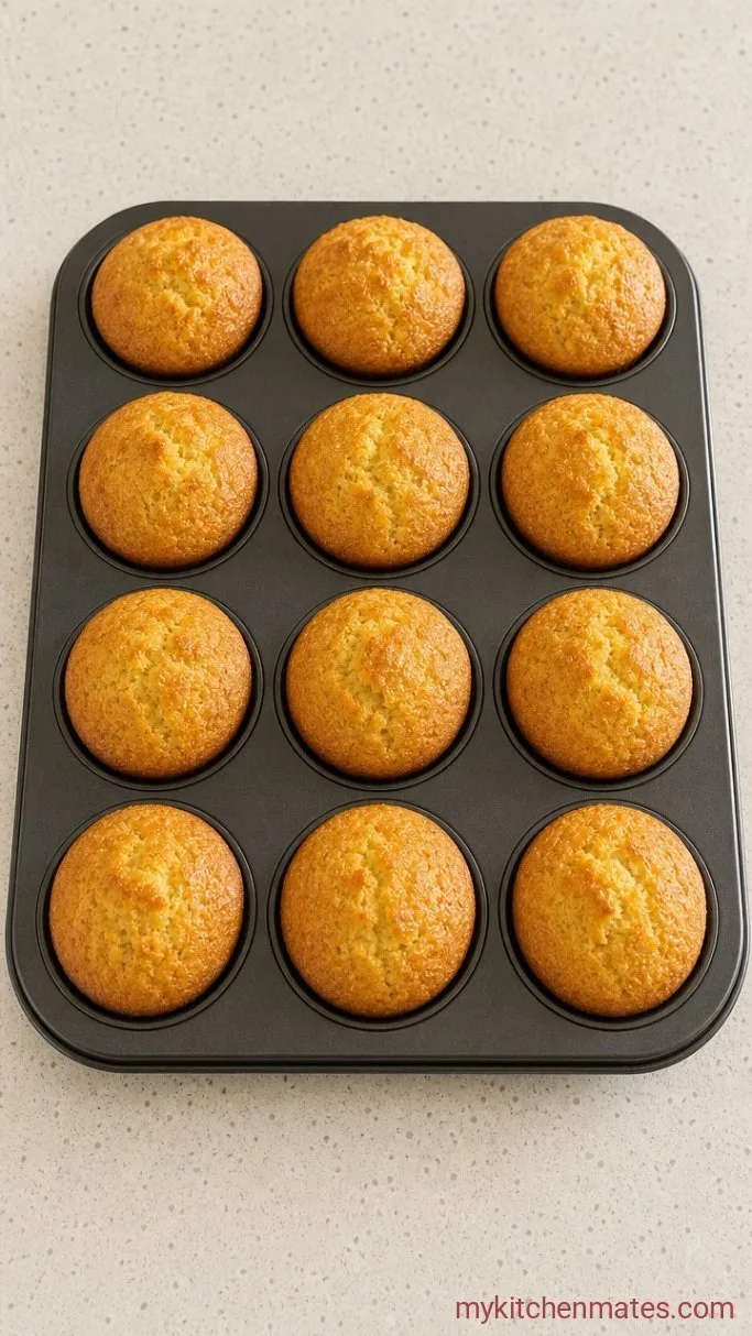 Moist Buttermilk Cornbread Muffins Step 4: Bake the Muffins