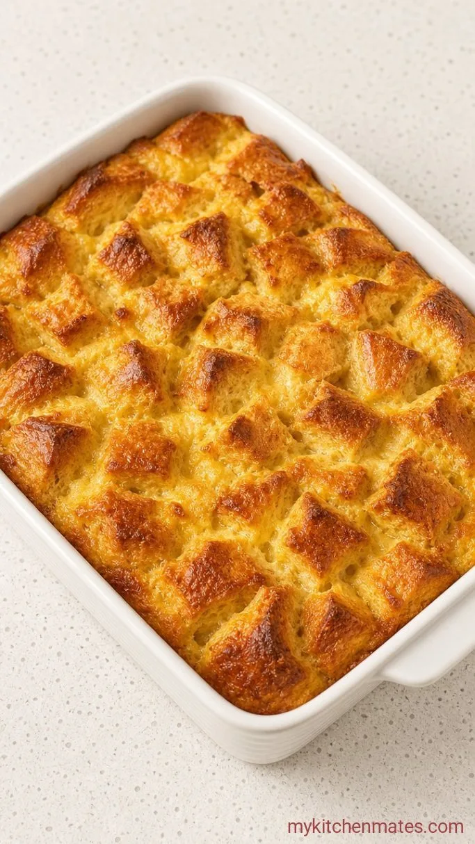 Custardy Brioche Bread Pudding with Vanilla Sauce Step 4: Bake the Pudding