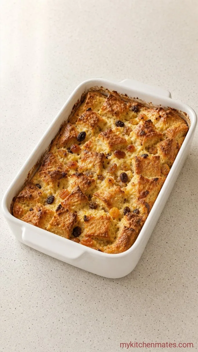 Leftover Panettone Bread Pudding with Vanilla Custard Step 4: Bake the Pudding