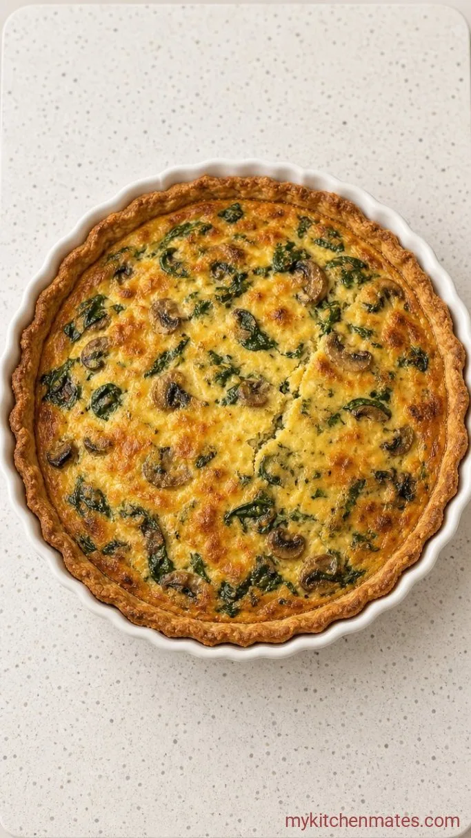 Creamy Vegan Tofu Quiche (Just 7 Ingredients) Step 4: Bake the Quiche
