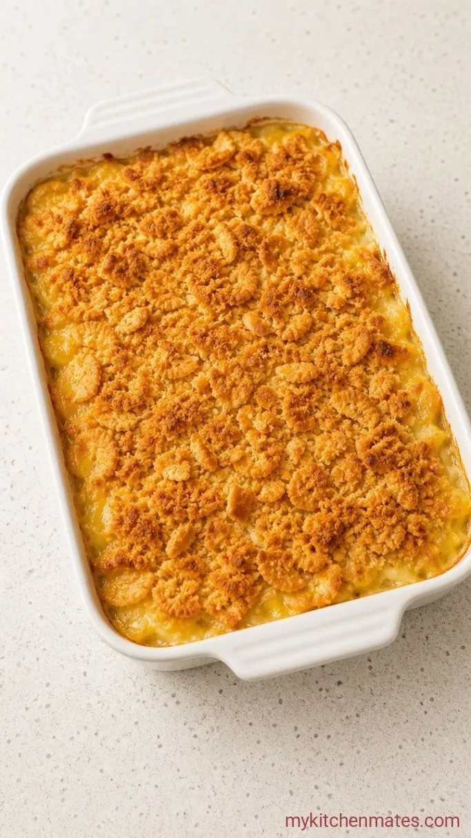 Classic Squash Casserole with Ritz Crackers Step 4: Bake until Bubbly and Golden