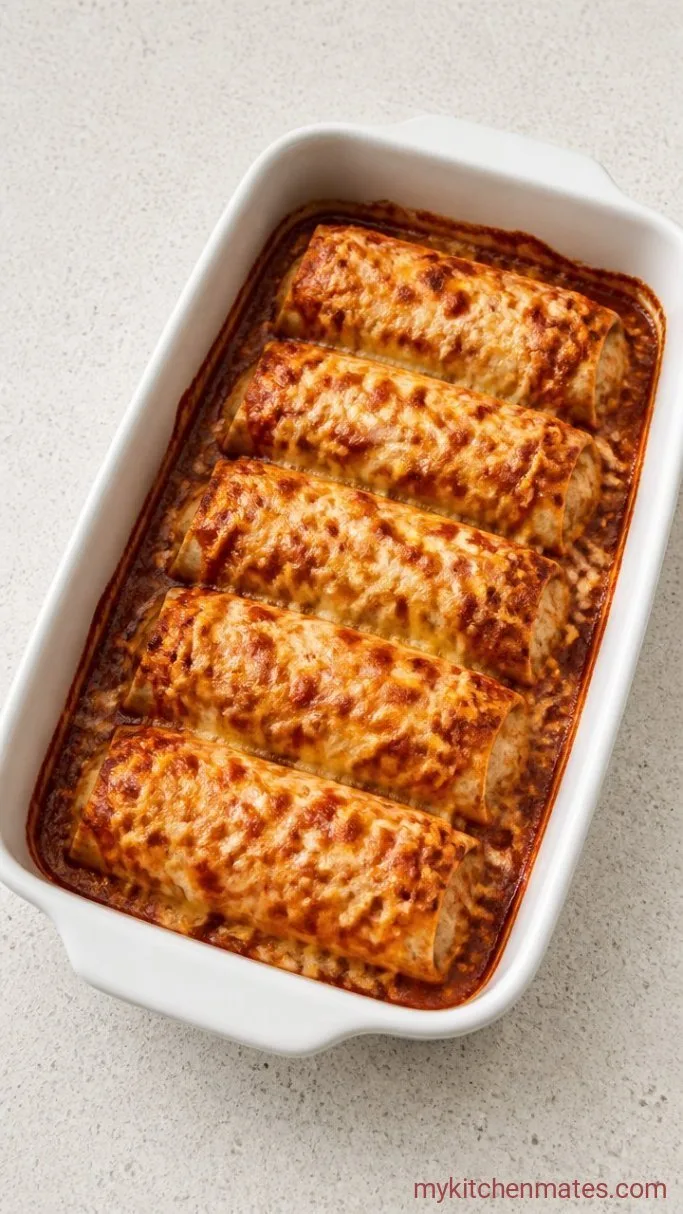 5-Minute Prep Frozen Burrito Casserole Step 4: Bake Until Bubbly