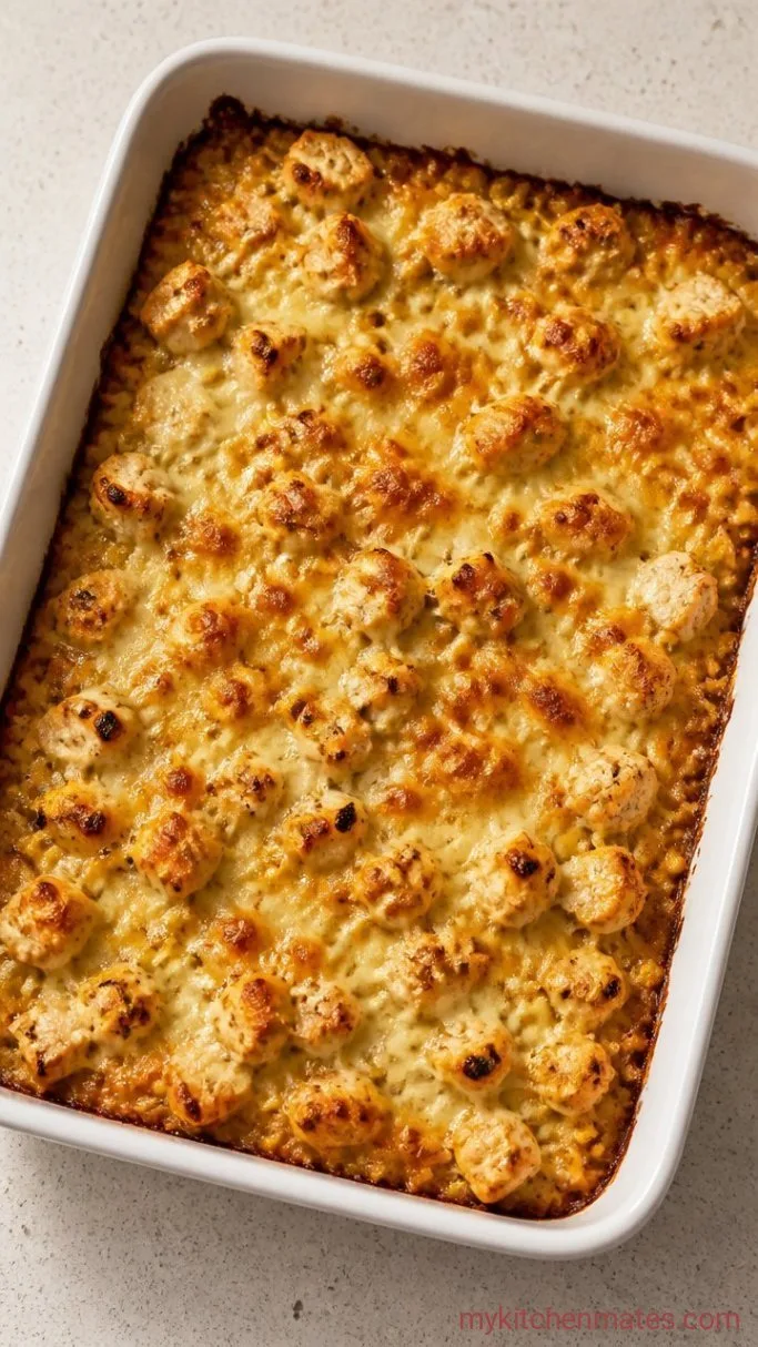 Creamy Street Corn Chicken Casserole Step 4: Bake Until Golden
