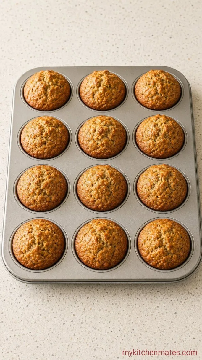 One-Bowl Vegan Banana Muffins Step 4: Bake Until Golden