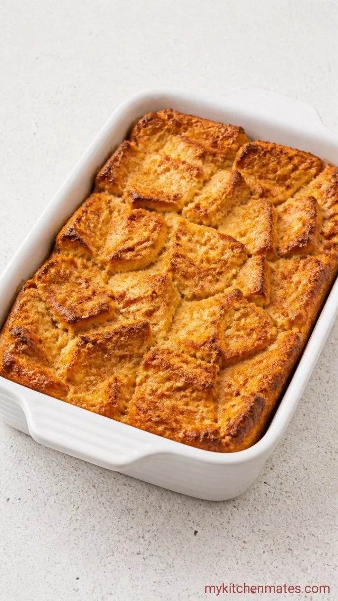 Overnight Vegan French Toast Casserole Step 4: Bake Until Golden