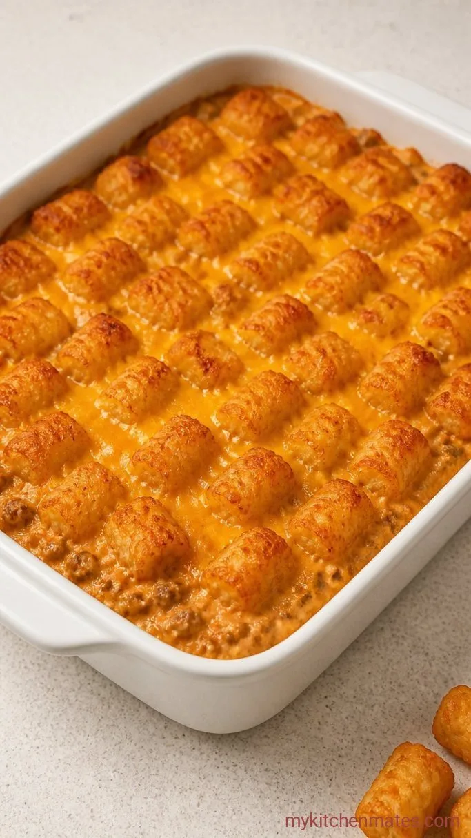 Easy Big Mac Tater Tot Casserole Step 4: Bake Until Golden