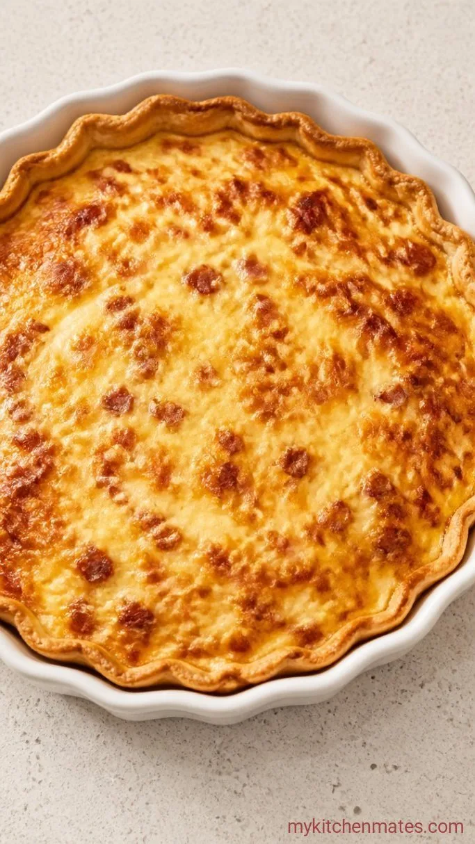 Fluffy Crustless Keto Quiche with Bacon & Cheese Step 4: Bake Until Golden