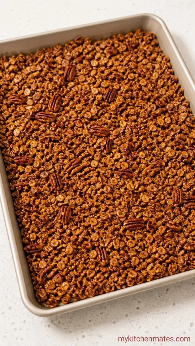 Maple Pecan Granola with Big Crunchy Clusters Step 4: Bake Until Golden