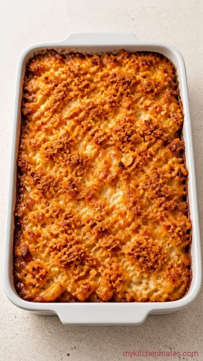Baked Hot Chicken Salad with Crunchy Potato Chip Topping Step 4: Bake Until Hot and Bubbly