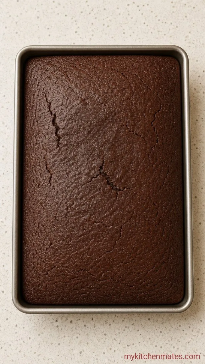Ultra-Fudgy Chocolate Cake (One Bowl, No Mixer) Step 4: Bake Until Just Set