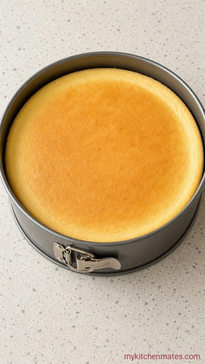 Creamy Italian Ricotta Cheesecake (No Water Bath) Step 4: Bake Until Just Set