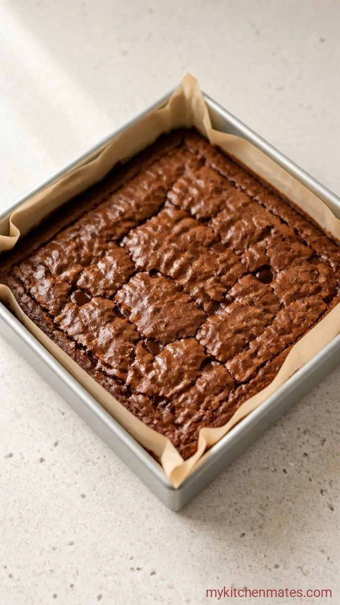 Fudgy Eggless Brownies (Ready in 40 Minutes) Step 4: Bake Until Just Set