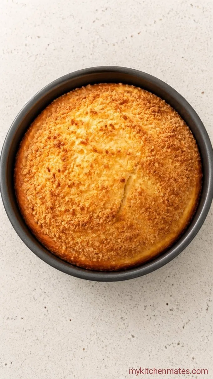 One-Pan Pineapple Upside Down Cheesecake Step 4: Bake Until Set
