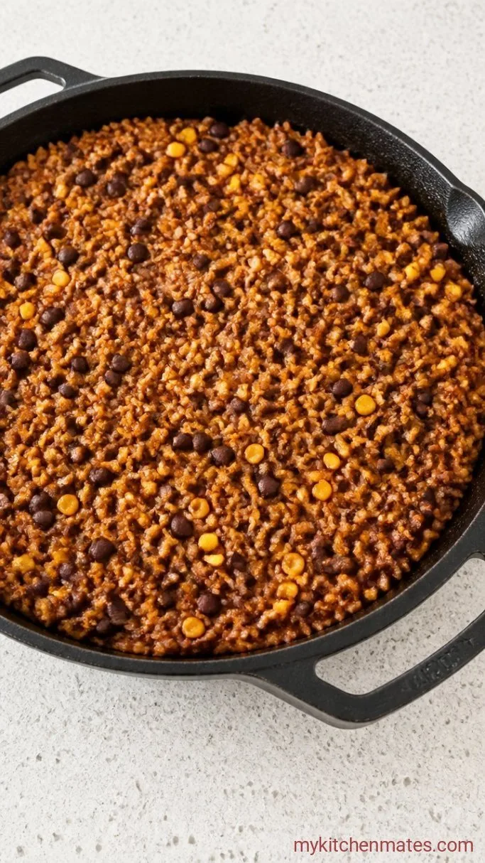 One-Pan Cheesy Taco Rice Bake Step 4: Bake Until Tender