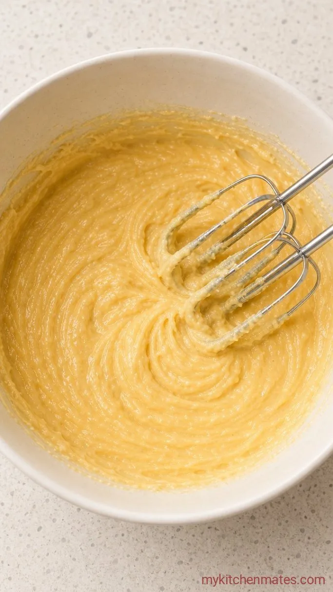 Step 4: Beat in the Egg and Vanilla