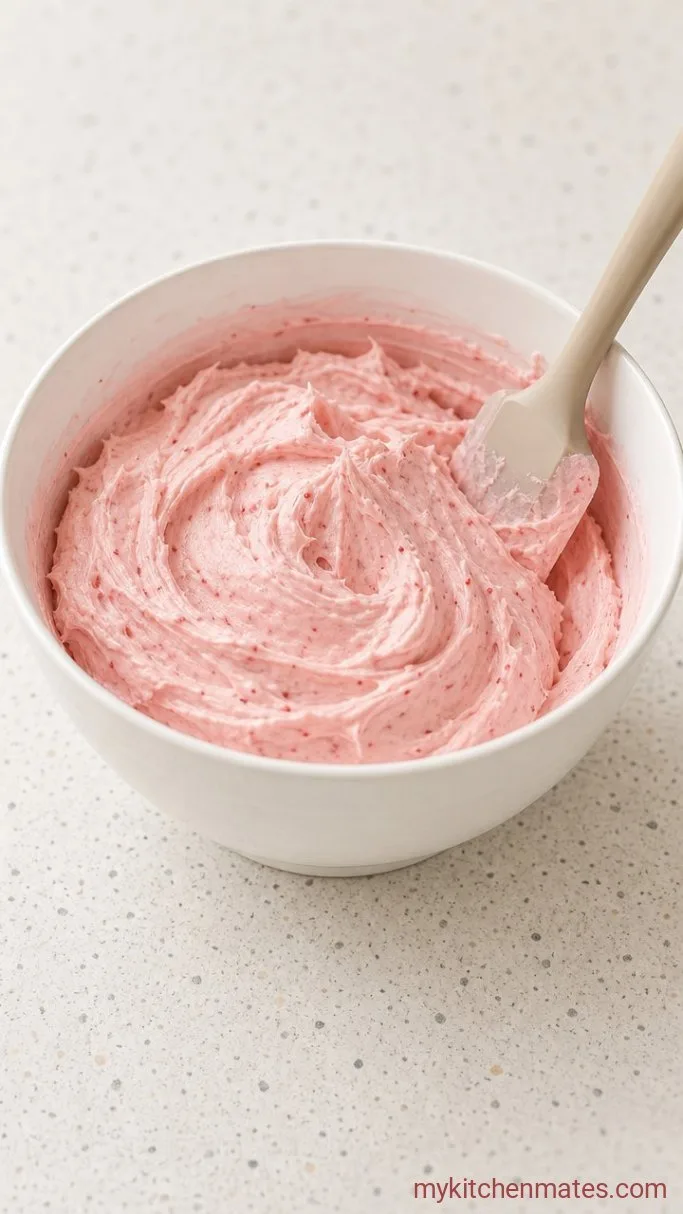 Step 4: Beat the Cherry Frosting