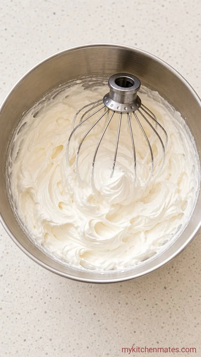 Light and Airy Strawberry Sponge Cake Step 4: Beat the Cream
