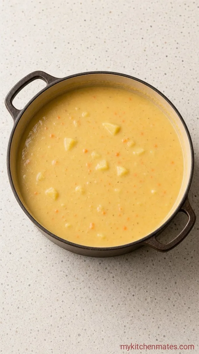 Creamy One-Pot Dutch Oven Potato Soup Step 4: Blend for Creaminess