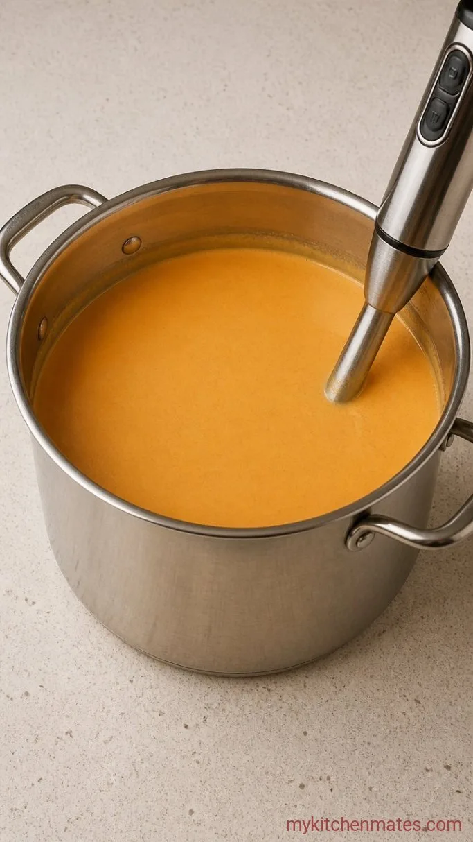 Creamy Shrimp Bisque with Sherry Step 4: Blend the Soup Until Silky