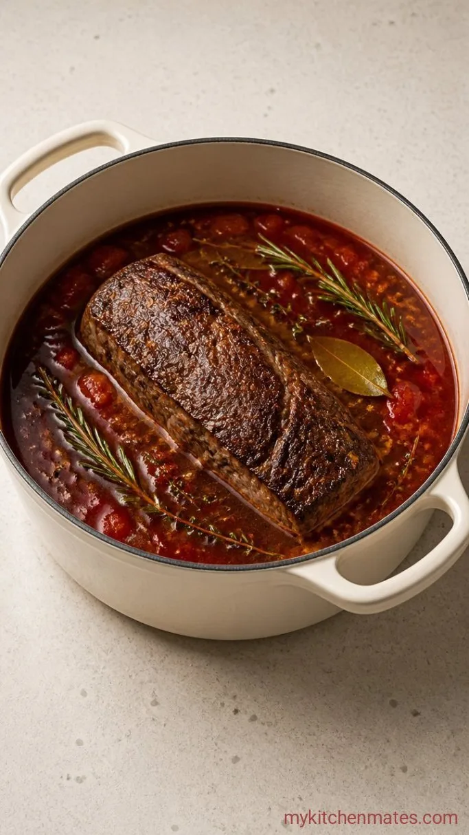 Fall-Apart Tender Italian Pot Roast (Stracotto) Step 4: Braise in the Oven
