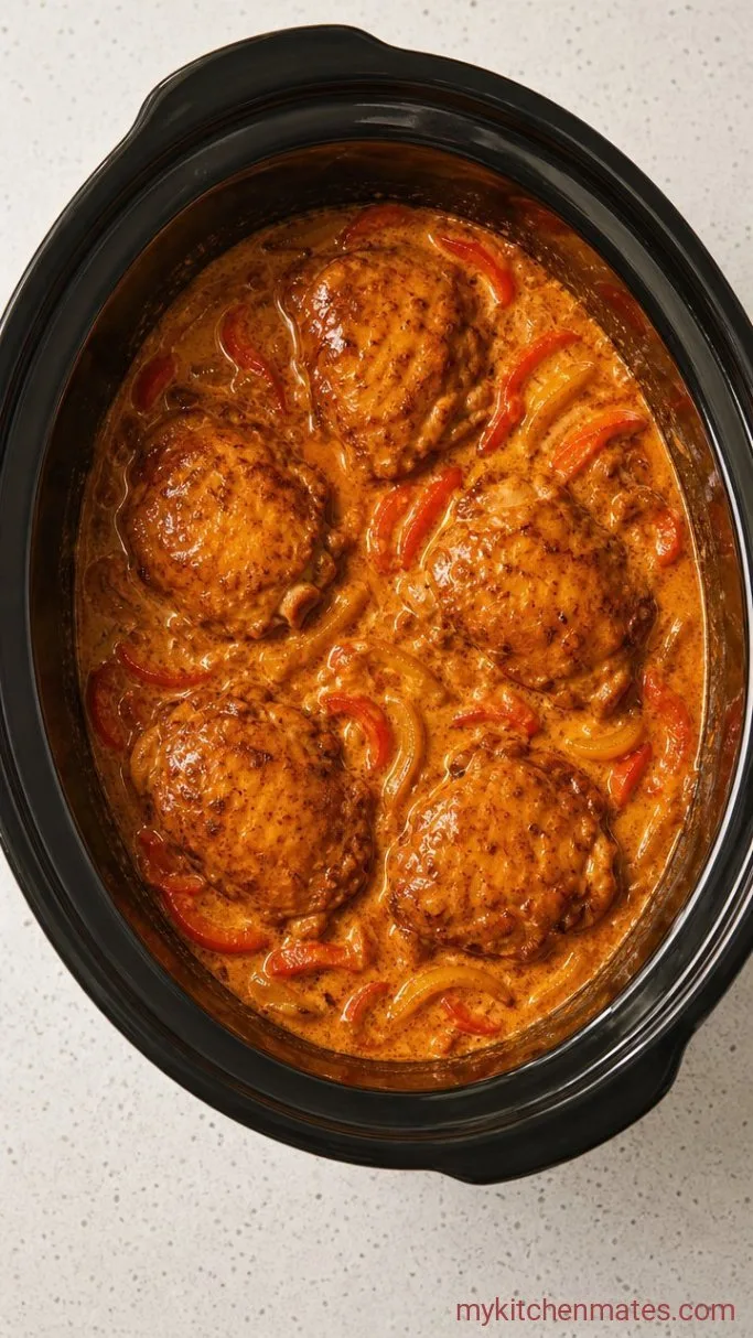 Creamy Crockpot Cajun Chicken Pasta Step 4: Braise the Chicken