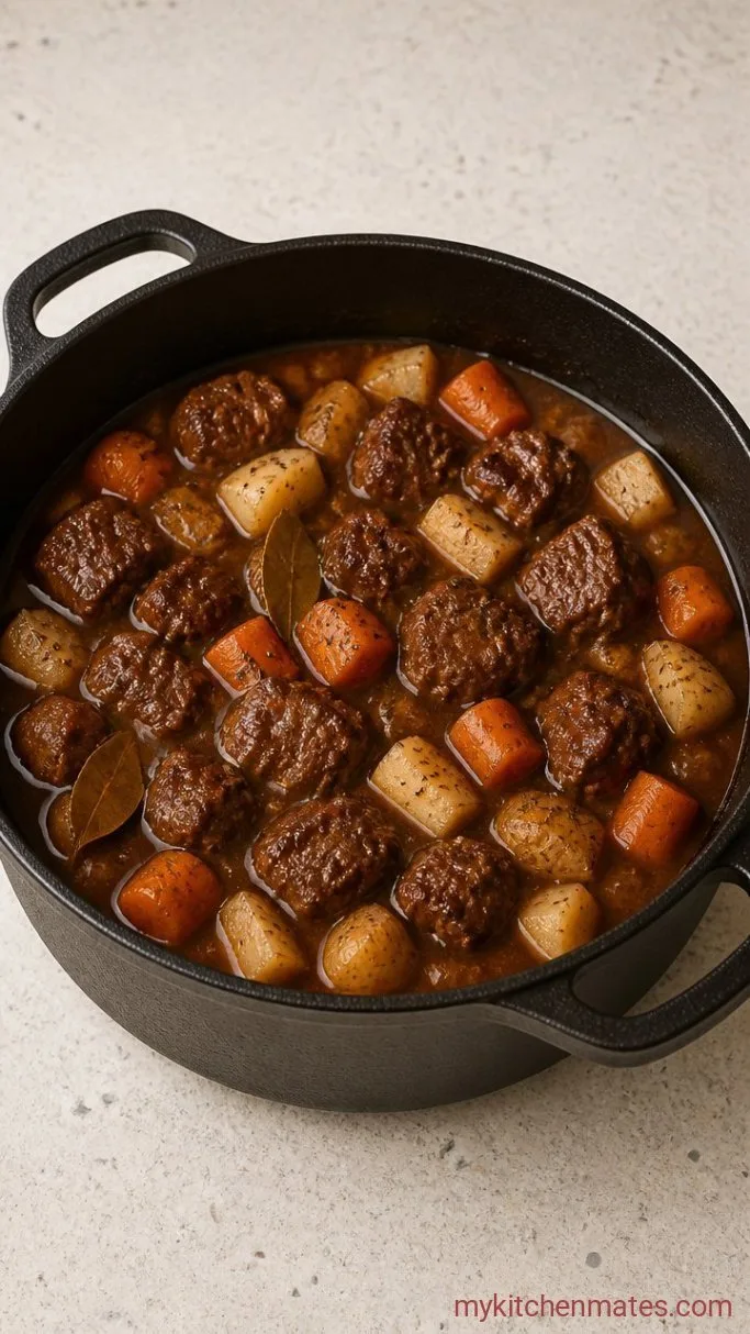 Irish Beef Stew with Guinness and Root Vegetables Step 4: Braise the Stew