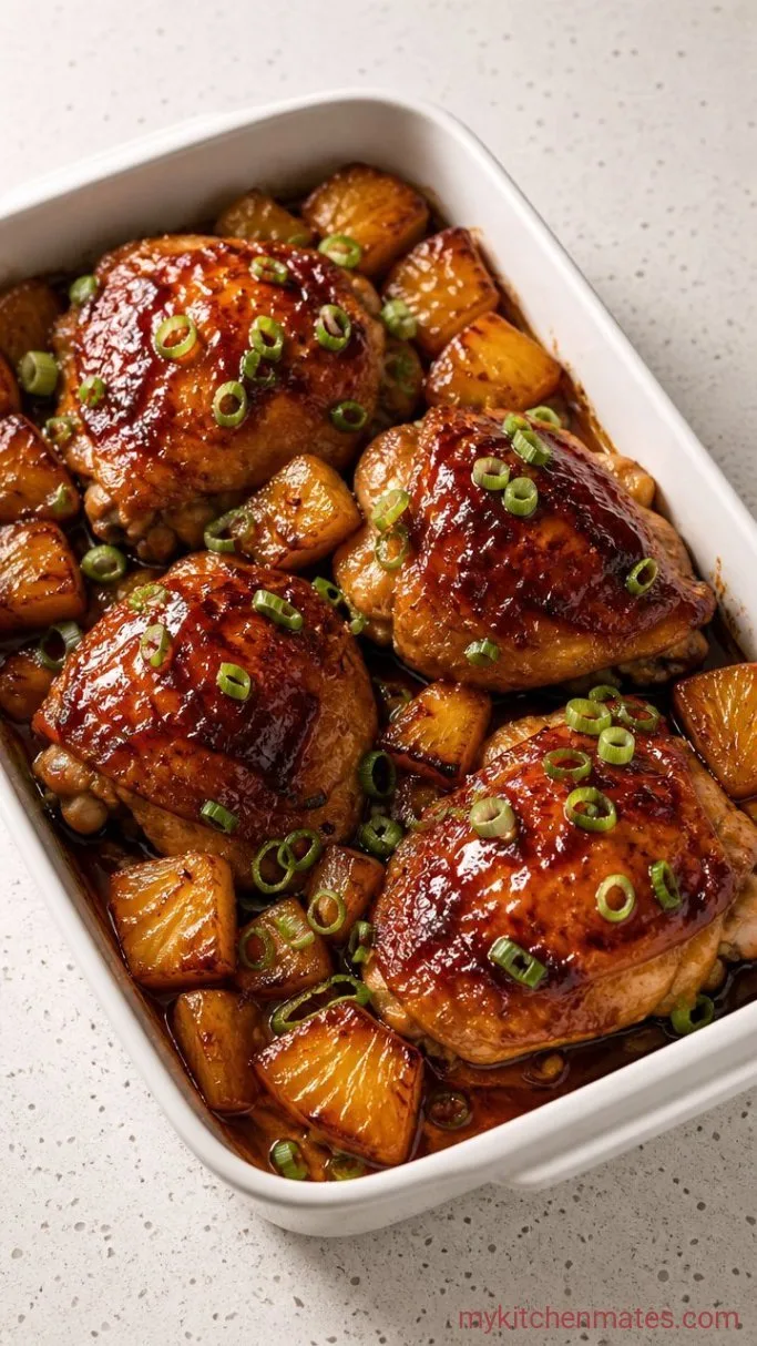 Sticky Baked Pineapple Chicken Step 4: Broil and Serve the Chicken