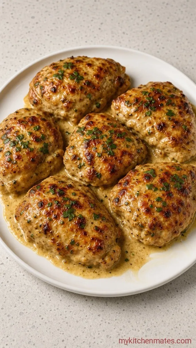 One-Pan Keto Baked Chicken with Creamy Garlic Sauce Step 4: Broil and Serve