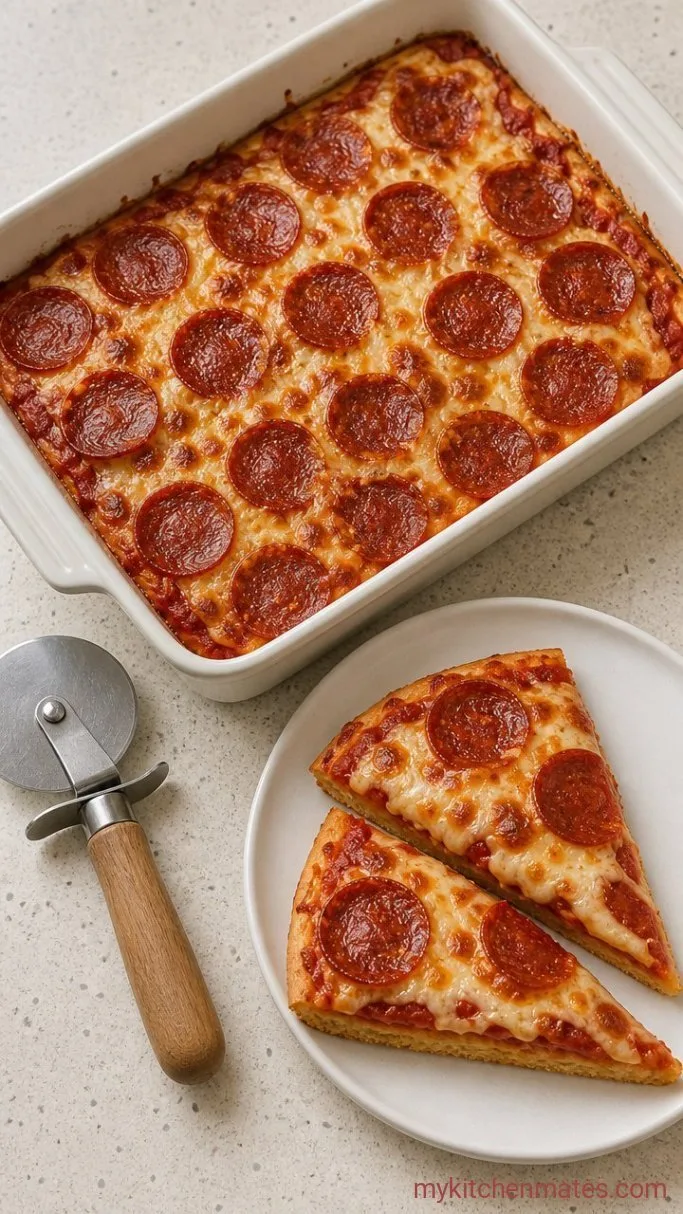 Step 4: Broil and Slice the Pizza Bake